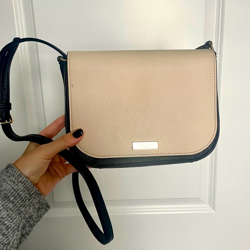 Kate Spade crossbody bag, black and tan